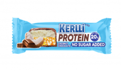 Протеиновый батончик глазированный злаковый KERLLI со вкусом кокос без сахара (40г)